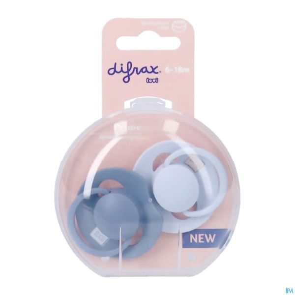 Difrax Dynamic Sucette 6-18m Prime Baby Blue/blue2