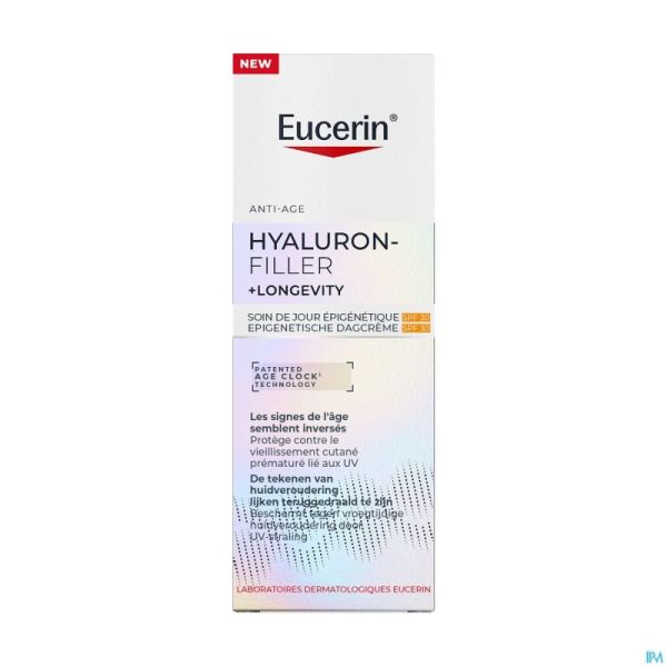 Eucerin Hyalur.fil.+long.soin Jour Epi. Spf30 50ml