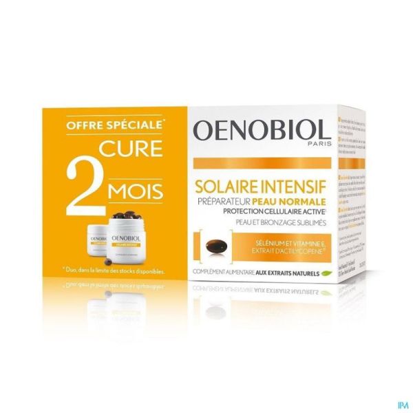 Oenobiol Solaire Intensif Peau Normale 2x30 Gélules Promopack