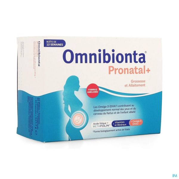 Omnibionta Pronatal+ (avec DHA) Comprimés 84 + Capsules 84