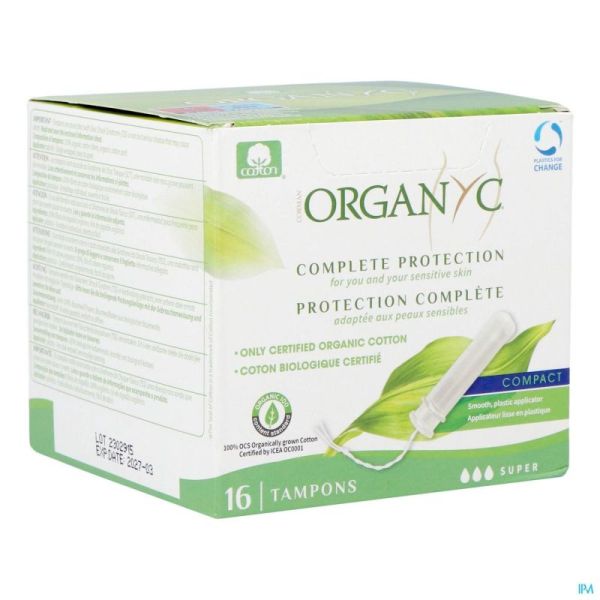 Organyc Tampon Compact Super Coton Bio 16