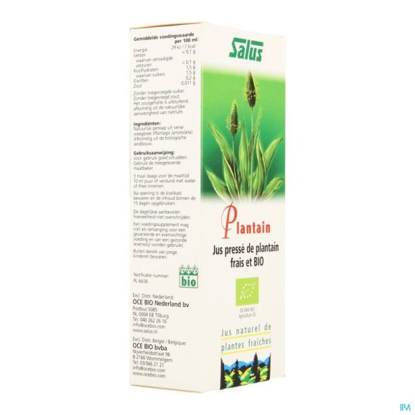 Salus Jus De Plantain Bio 200 Ml