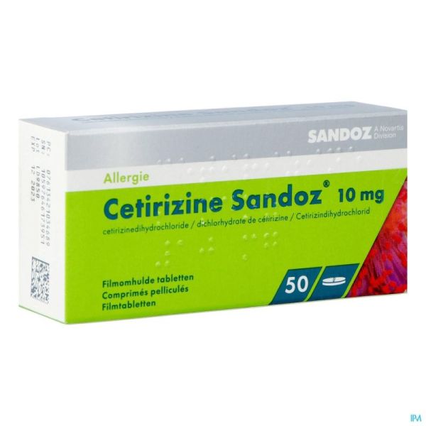 Cetisandoz 50 Comprimés 10 Mg