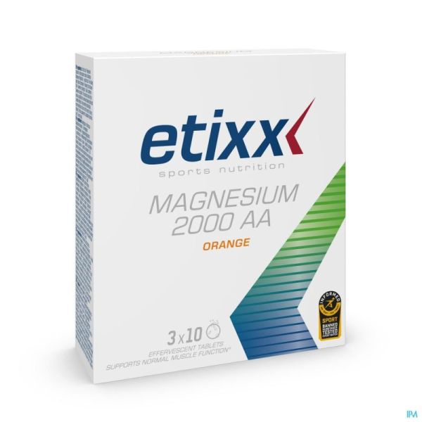 Etixx Magnesium 2000aa 30 Comprimés Effervescents