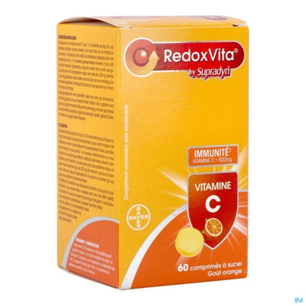 Redoxvita Orange 60 Comprimés A Sucer 500 Mg