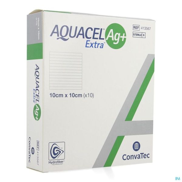 Aquacel Ag+ Extra 10 X 10cm 10 413567