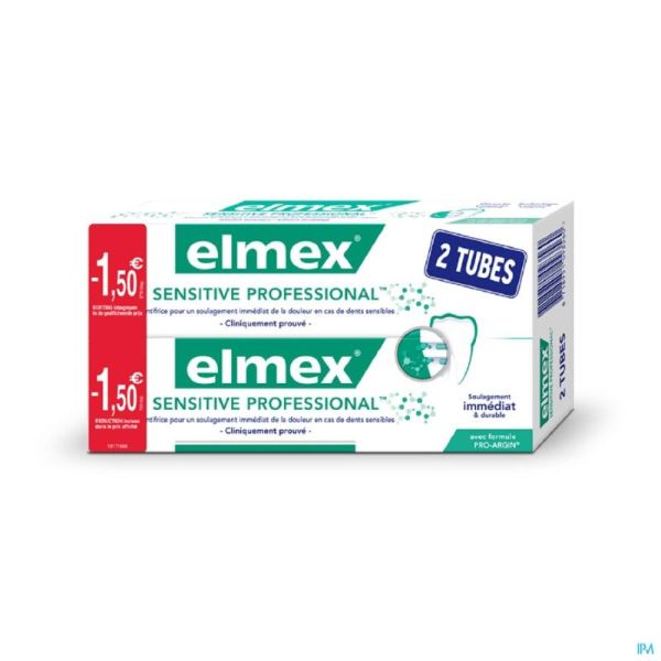 Elmex Sensitive Professional Duo Tubes 2x75ML -1.50€