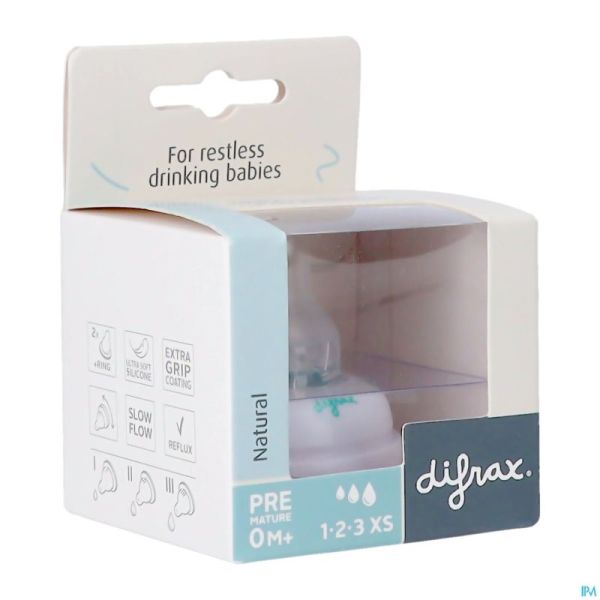 Difrax 123 Xs Natural + Tetine
