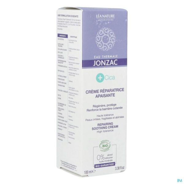 Jonzac Cica Crème Réparatrice Bio Sans Parfumum 100ml