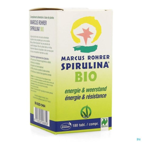 Marcus Rohrer Spiruline Comprimés 180 Bio