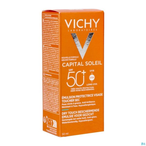 Vichy Capital Soleil Crème Visage Toucher Sec Spf50+ 50ml