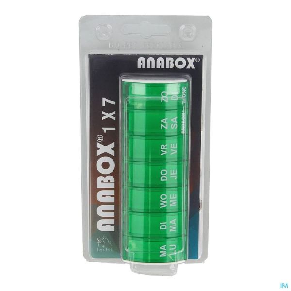 Anabox Pilulier Semaine Vert