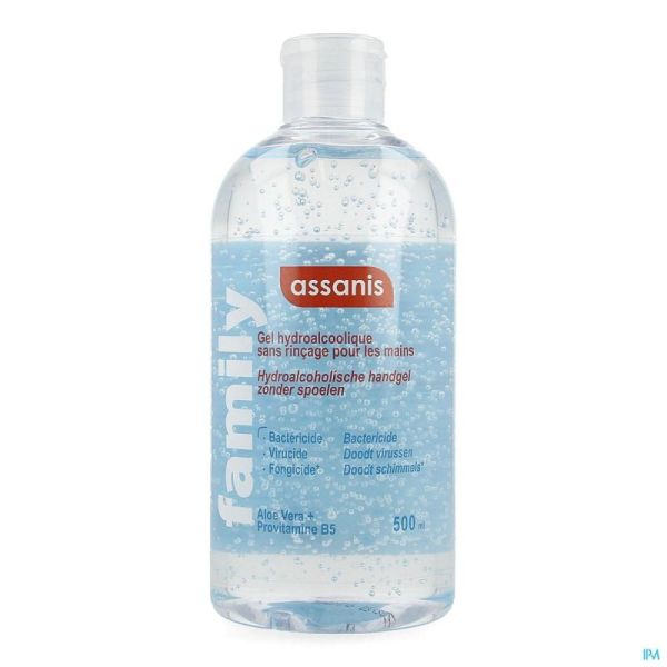 Assanis Gel Hydroalcoolique Flip Top 500ml