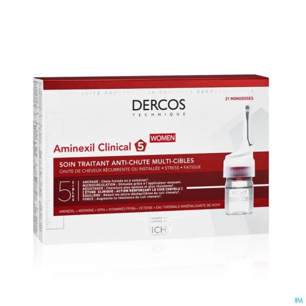 Dercos Aminexil Clinical 5 Femme 21 Ampoules