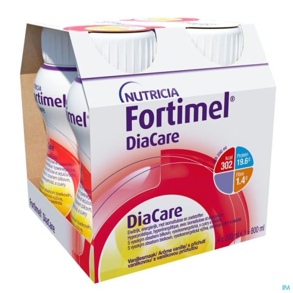 Fortimel DiaCare Goût Vanille Bouteilles 4x200ml