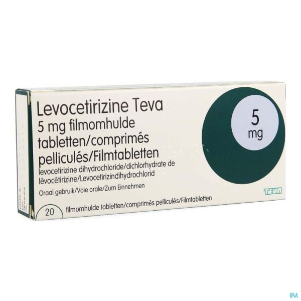 Levocetirizine Teva 5mg Comprimés Pell 20 X 5mg