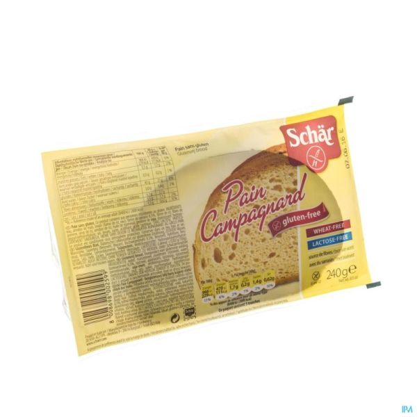 Schar pain campagnard tranche 240g 6575