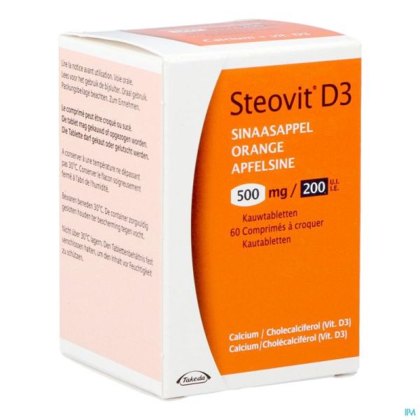 Steovit D3 Orange 60 Comprimés A Croq 200 Ui