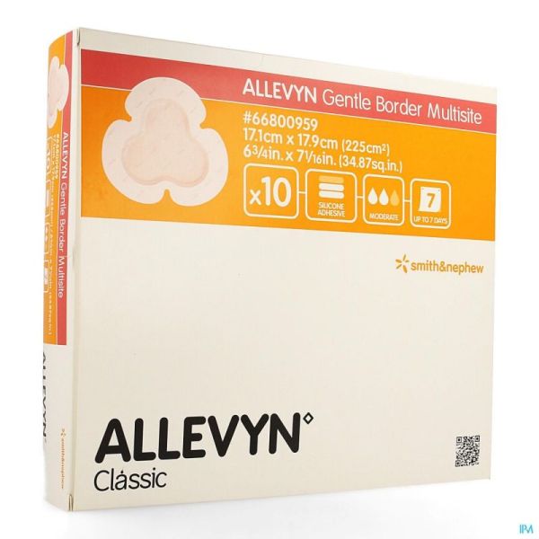 Allevyn Ag Pans Adhesive Silic. 17,5x17,5cm 10