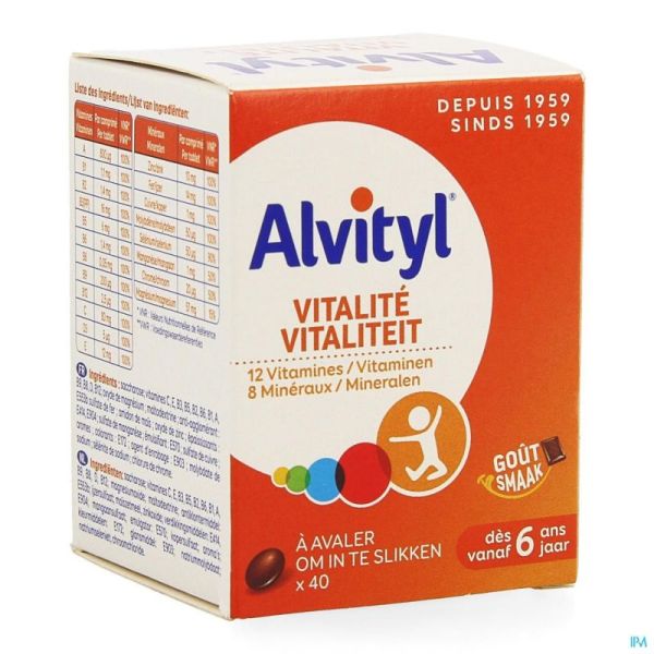 Alvityl Vitalite A Croquer Comprime 30