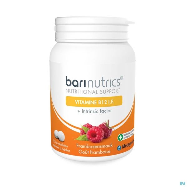 Barinutrics Vit B12 Goût Framboise Metagenics 90 Comprimés