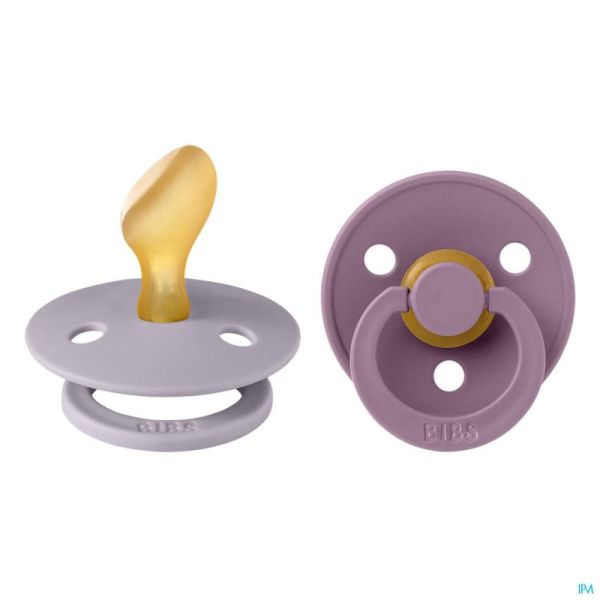 Bibs 2 Tétine Anatomic Duo Fossil/mauve