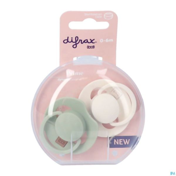 Difrax Dynamic Sucette 0-6m Prime Coco/pistachio 2