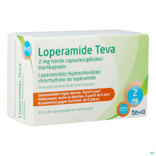 Loperamide Teva 60 Gélules 2 Mg
