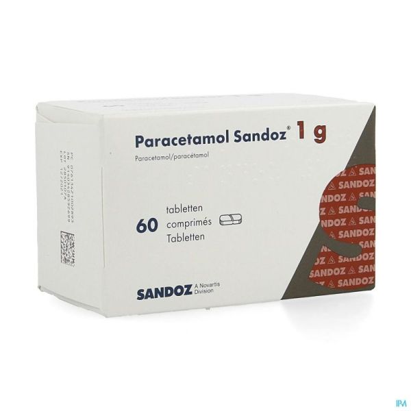 Paracetamol 1Gr Sandoz 60 Comprimés