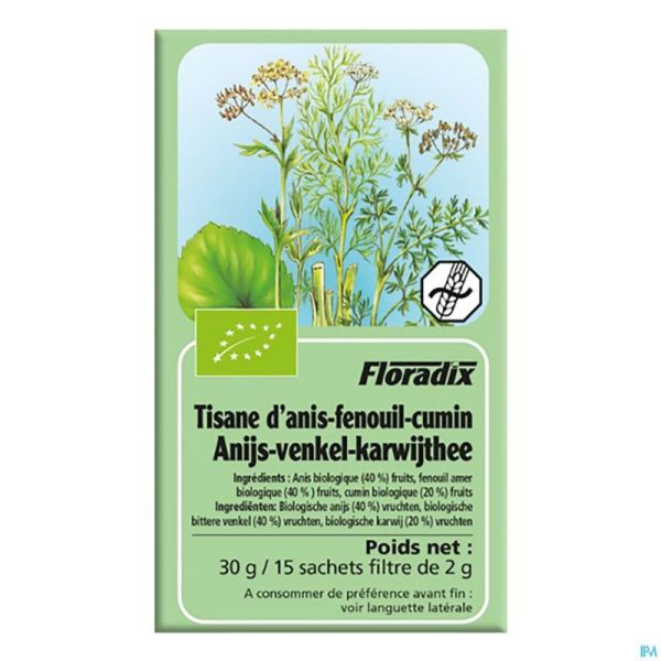 Salus Tisane Anis-fenouil-carvi Bio Sachets 15