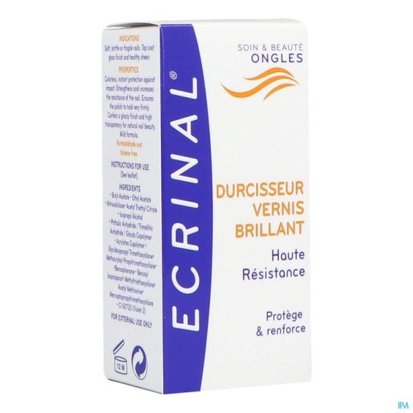 Ecrinal Durcisseur Vernis Brillant 10 Ml