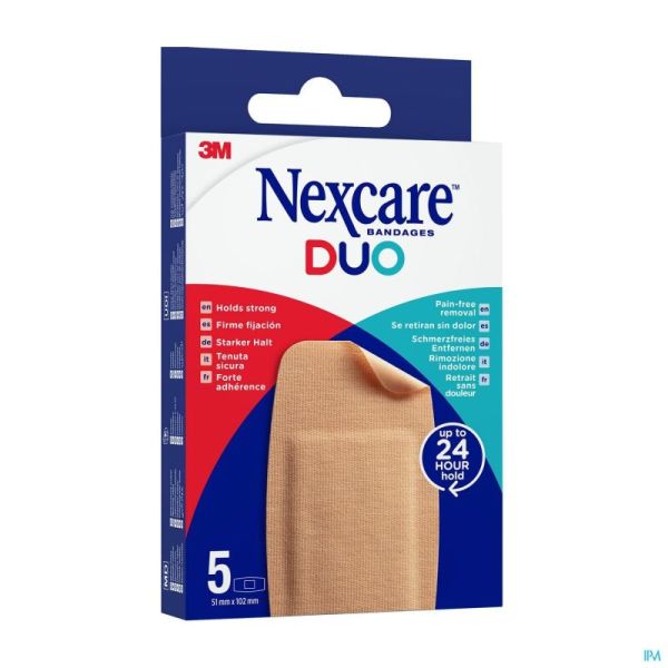 Nexcare 3m Duo Pansement Maxi 51x102mm 5