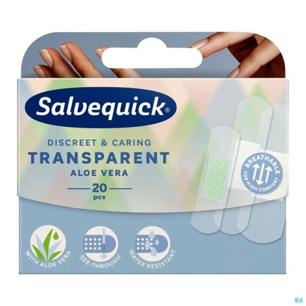 Salvequick Transparent Pansement Aloe Vera 20