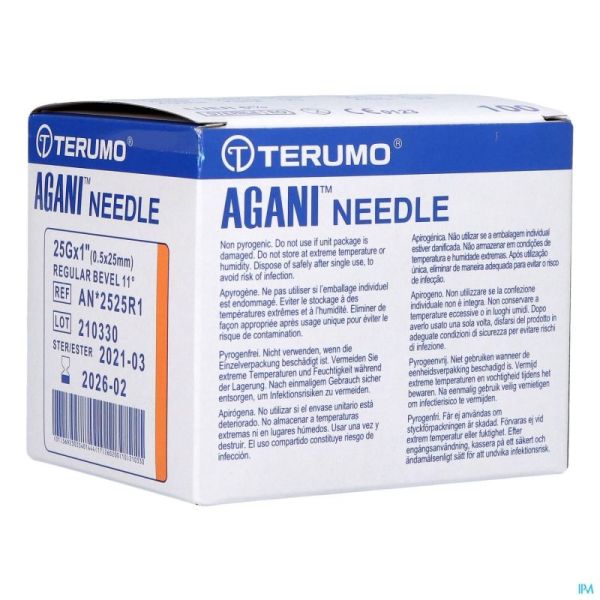 Terumo Aiguille Agani 25g 1 Rb Orange 100