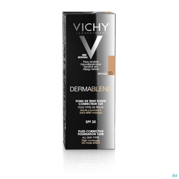 Vichy Dermablend Fond de teintée Fluide Correcteur 55 Bronze