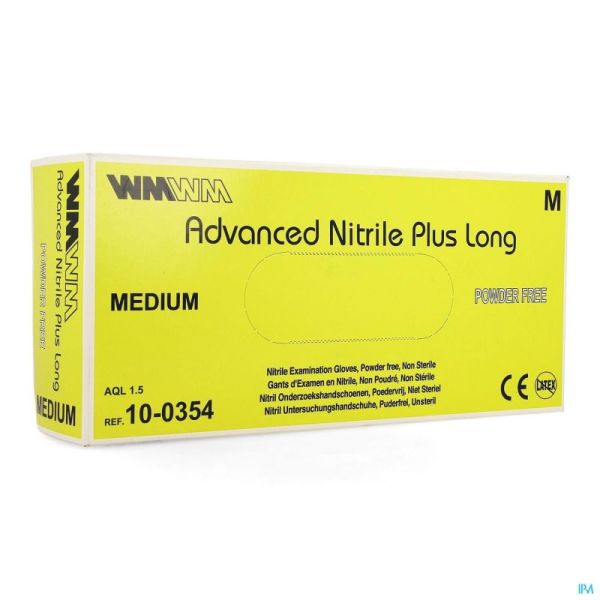 Advanced Gant Nitril+ Long S/poudre M 100