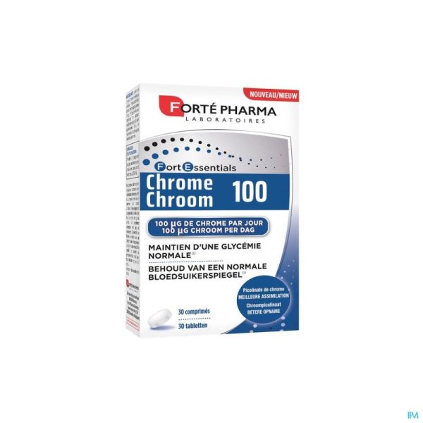 Chrome 100 Forte Pharma  30 Comprimés