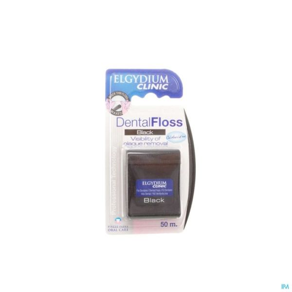 Elgydium Clinic Dentalfloss Chlorhexidine Black