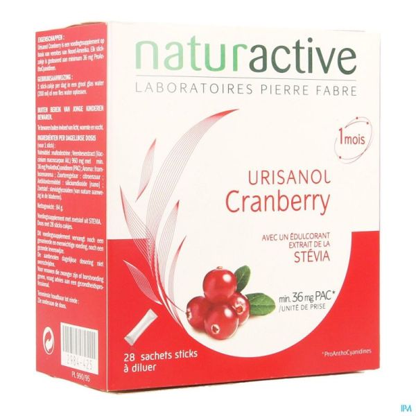 Elusanes Urisanol Cranberry Stick 28 Pièce