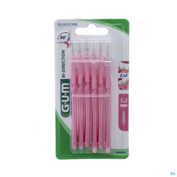 Gum Proxabrush Bi Direct Fine 2614m 6 Pièces