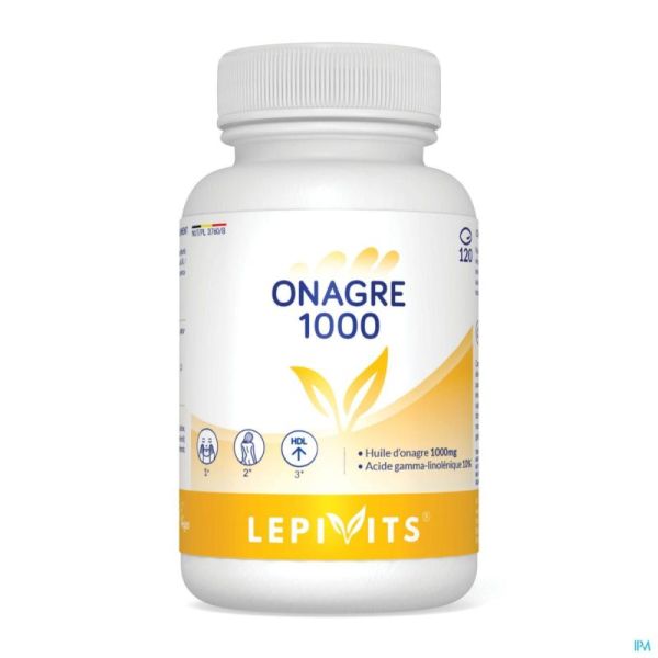 Lepivits Huile Onagre 1000mg Gélules 120
