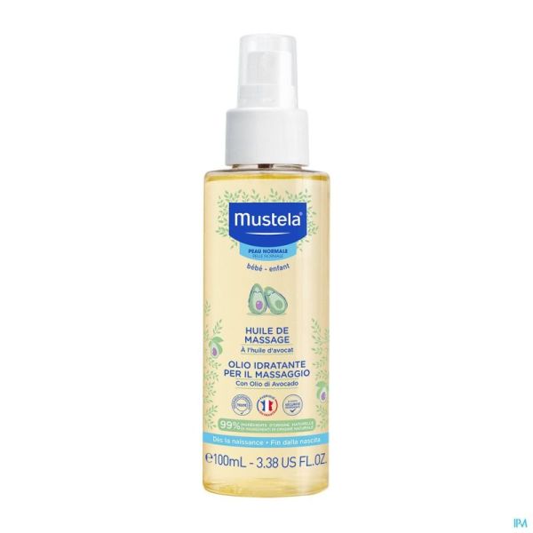 Mustela Huile De Massage Vaporisateur Peaux Normales 110 Ml