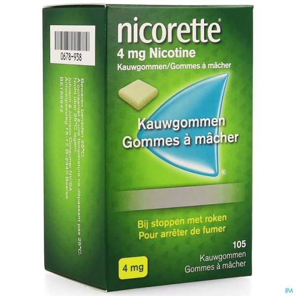 Nicorette Chewing-gum Class ic105 Comprimés 4 Mg