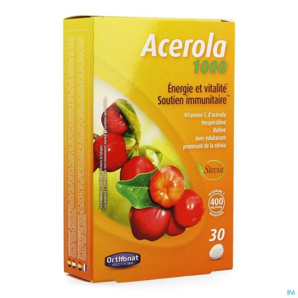 Orthonat Acerola 30 Comprimés 1000 Mg