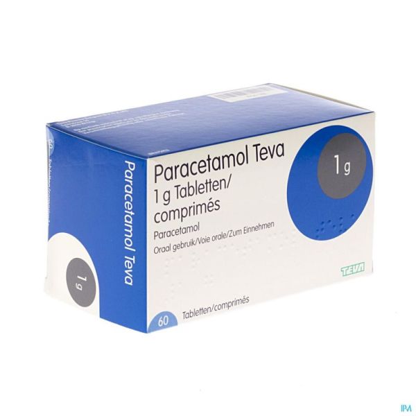 Paracetamol Teva 1g Comprimés 60 X 1g Blister