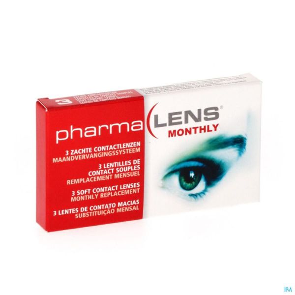 Pharmalens Lentilles Lentilles Mensuelles -3,25 3 Pièces