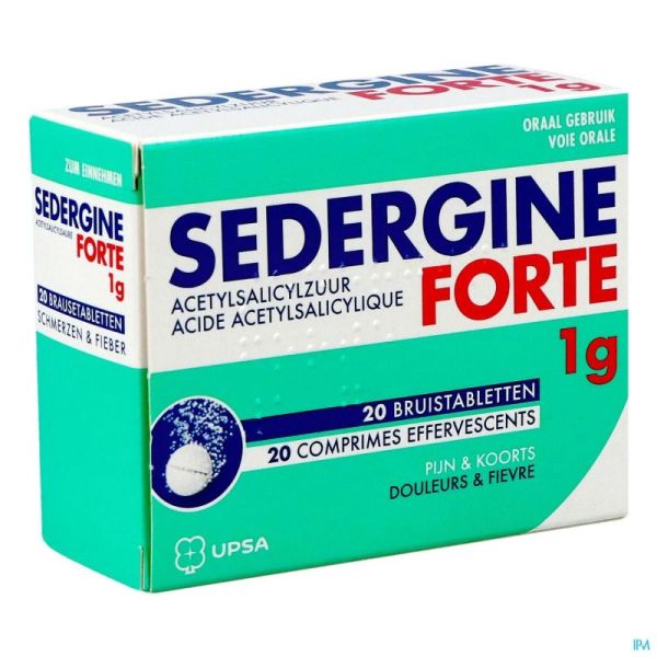 Sedergine Forte 20 Comprimés Effervescents 1 G