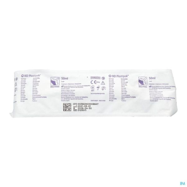 Seringue Jet 50 - 60 Ml Bd Saig Luer 1 Pièce 300