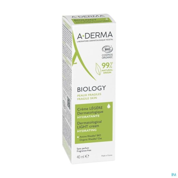 Aderma Biology Crème Légère Dermatologique 40ml