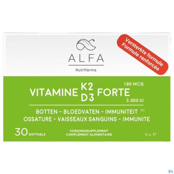 Alfa Vitamine K2 D3 Forte Softcaps 30 